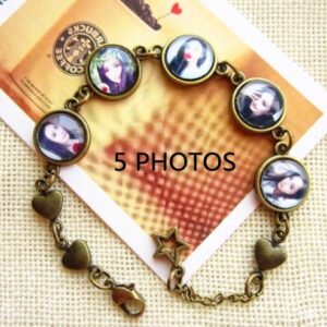 Antique Style Multi-Photo Charm Bracelet